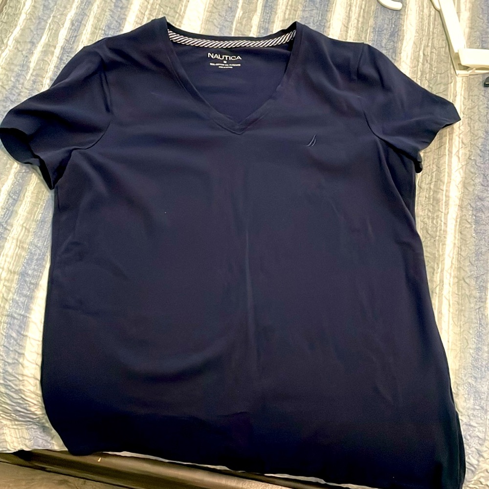 Navy Blue Women’s V-Neck